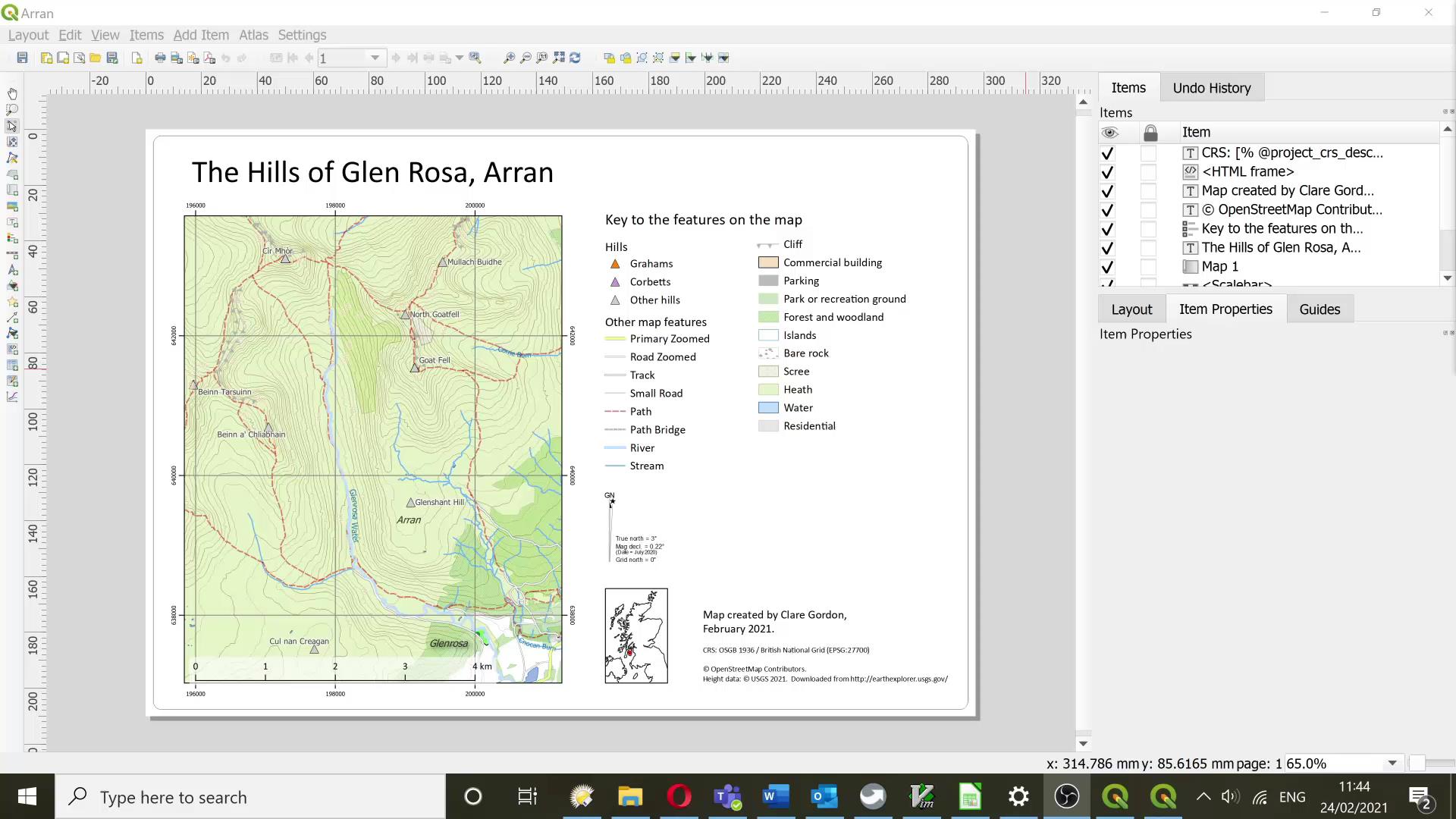 Printing or exporting a layout from QGIS