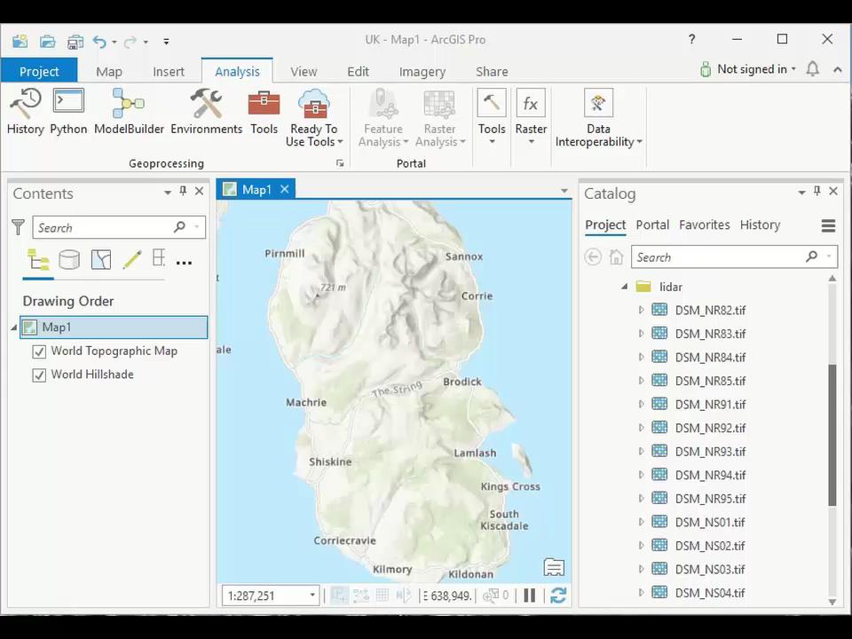 Creating a seamless mosaic from DEM files in ArcGIS Pro