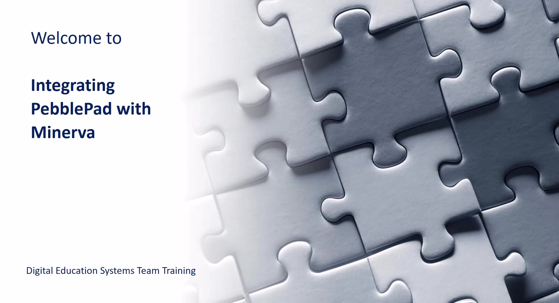 PebblePad integration training