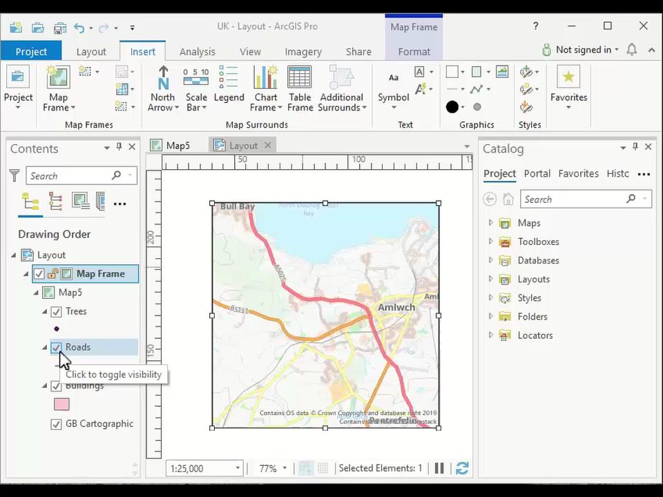 Adding a measured grid to a map in ArcGIS Pro