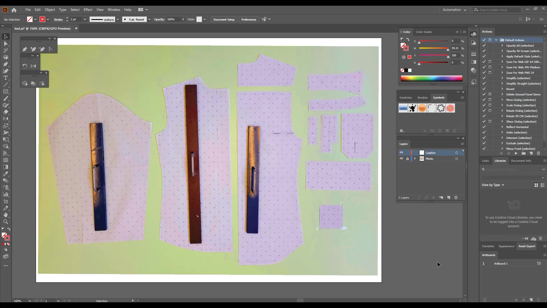 Illustrator: Lay Plan 2 - Tracing Patterns