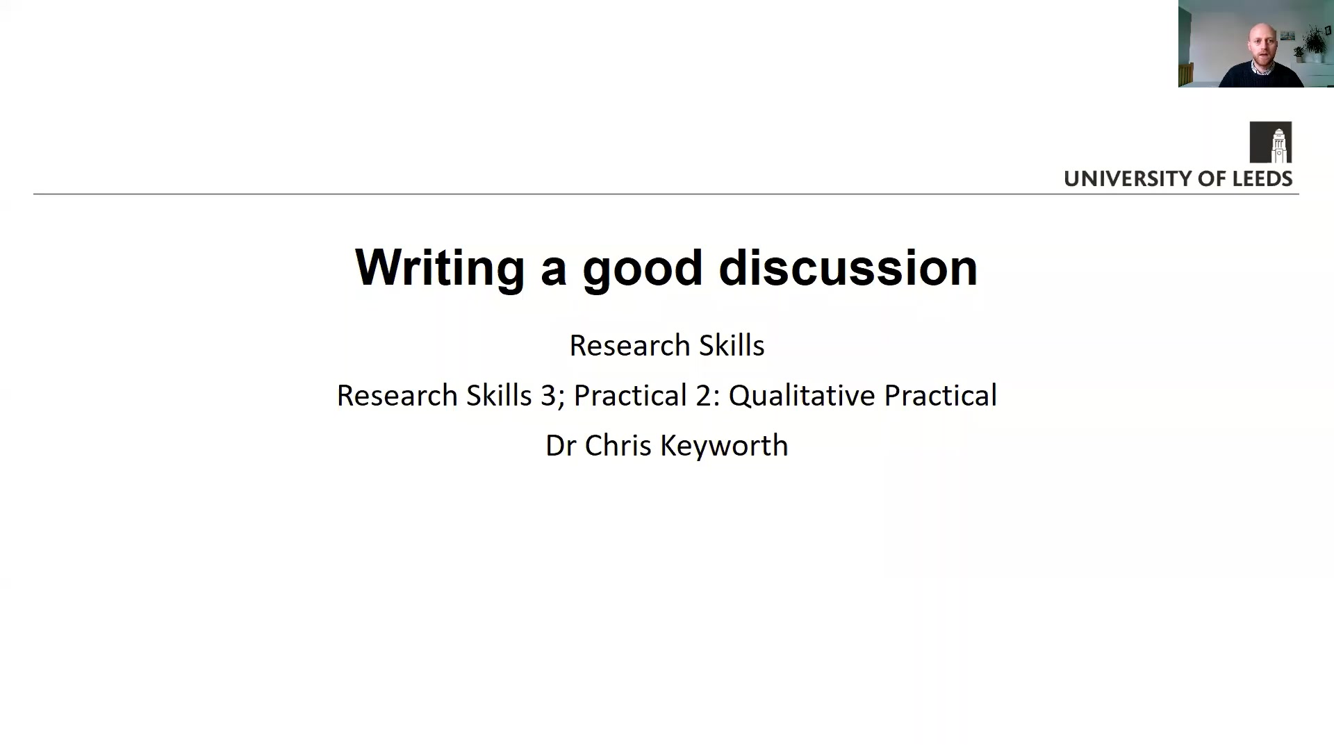 How To Write A Good Discussion